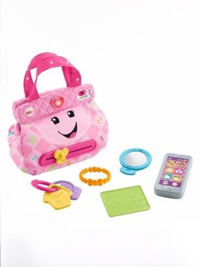 Fisher Price Laugh & Learn My Smart Purse Pretend Play Purse 6 Piece Set